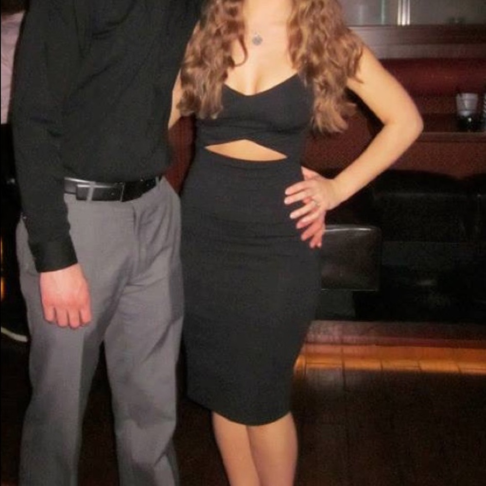 Black cut out dress